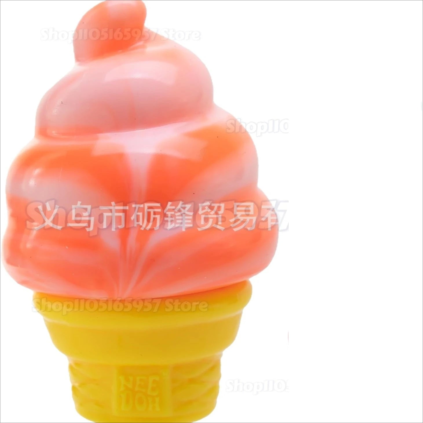 Nee-doh Nice Cream Cone Colorful Ice Cream Shaped  Sensory Stress Reliever Fidget Tool for Anxiety & Focus for Adults & Kids
